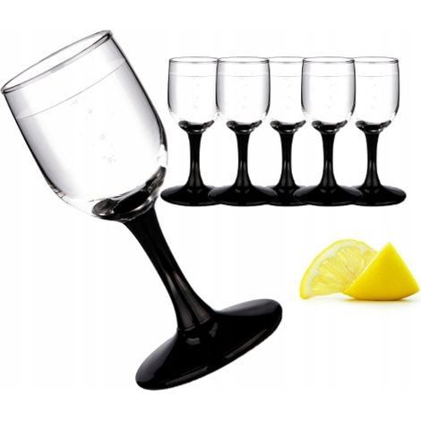 Bicchieri da liquore nero e vodka da 35 ml, 6 pezzi