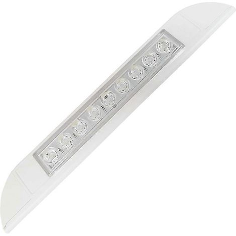 Bandeau lumineux LED blanc 9 LED 12V/24V étanche 256 mm pour extérieur de caravane (1/5)