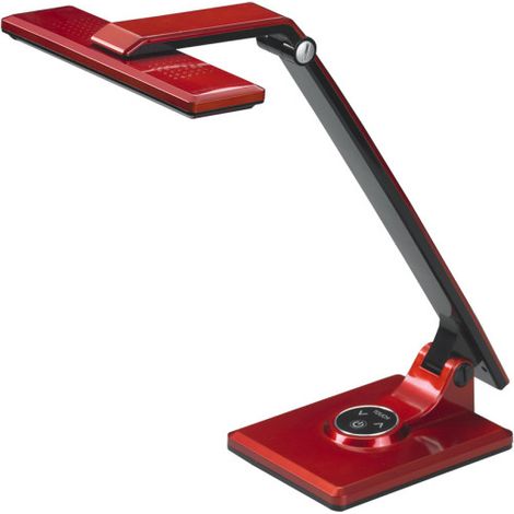 Flexo Vinchi Rojo/negro 9w 630lm 4500k Tactil Regulable Intensidad Articulable 41,9x23x27,6 Cm