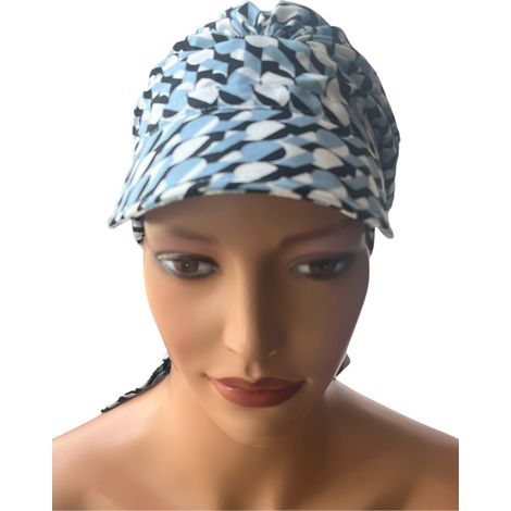 Turbante de mujer Tess con visera 429, bufanda con volantes, también después de la quimioterapia. (1/5)