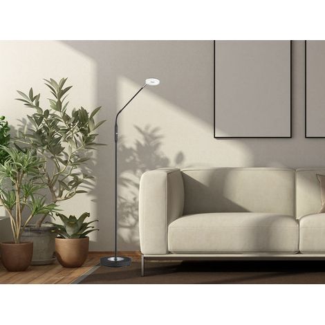 LED Stehlampe Leselampe DENT Schwarz mit Dimmer, Höhe 150cm (1/5)