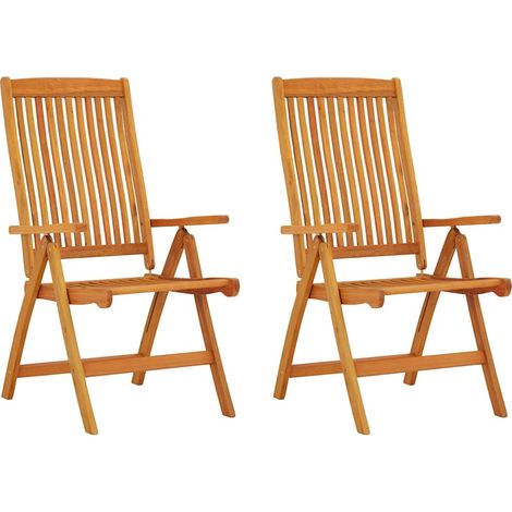 Sedie pieghevoli, 2 pezzi, in legno massello di eucalipto vidaXL (1/5)