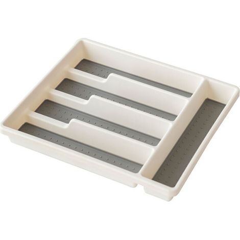 Organisateur d'argenterie, plateau à couverts pour tiroir, ustensiles, couverts, organisateur de vaisselle pour cuisine, 5 com (1/4)