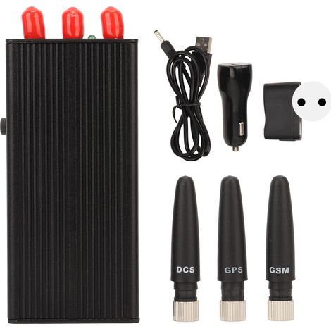 3-Wege-GPS-Störsender, Anti-Ortungsgerät, tragbarer 2G-Signalblocker, EU-Stecker AC110–240 V