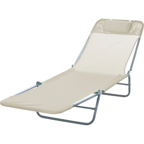 lettino prendisole easycomfort pieghevole schienale regolabile 182x56 cm (1/3)