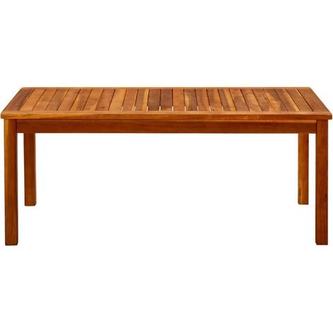 Tavolino da Giardino 110x60x45 cm in Legno Massello di Acacia