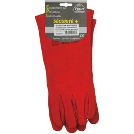 PAIRE DE GANT SOUDEUR CROUTE DE CUIR DOUBLÉ taille 10 -S21106 (1/5)