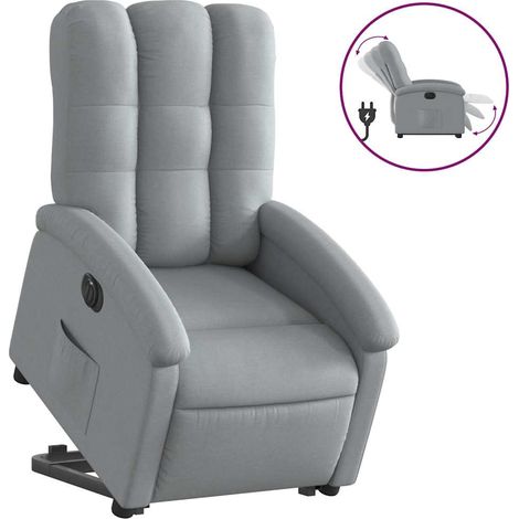 Maison Exclusive - Relaxsessel mit Aufstehhilfe Elektrisch Hellgr