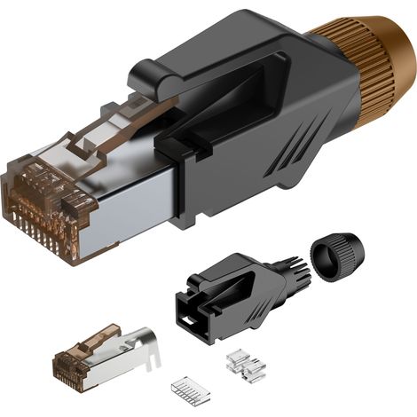 Connecteur RJ45 Roxtone RJ45C5E-PH-BN avec cache (1/5)