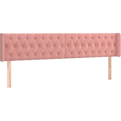 Maison Exclusive - Cabecero de terciopelo rosa 183x16x78/88 cm (1/5)