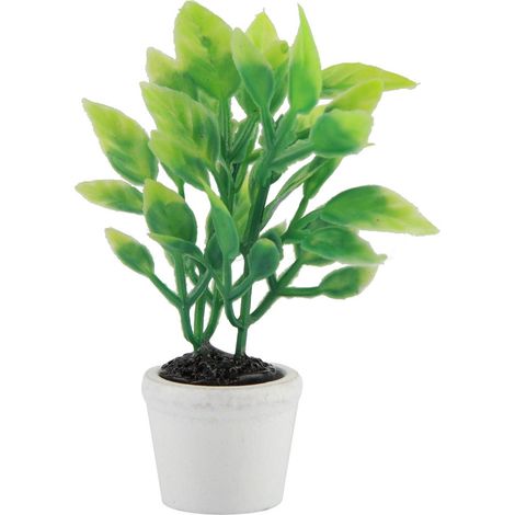 Plante verte artificielle miniature, bonsaï, fausse plante en pot, accessoire de décoration de jardin