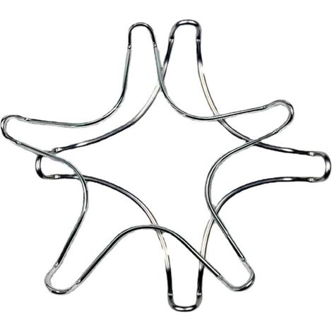 Reduzierstück für Gaskochfelder aus Edelstahl (2 Stück), silberfarben, 17,2 x 6,3 cm (1/4)