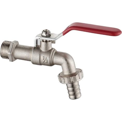 Robinet Exterieur Jardin 1 et Antigel 10 ℃ Résistance à Haute Température 120 ,13.5 2 Pièces 7cm Argent (1/5)