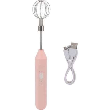 Batteur électrique à main, rose, 3 vitesses, à piles, mousseur à lait portatif pour la pâtisserie (1/5)
