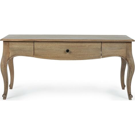 Table basse bois de manguier massif finition naturelle Domika 110cm (1/5)