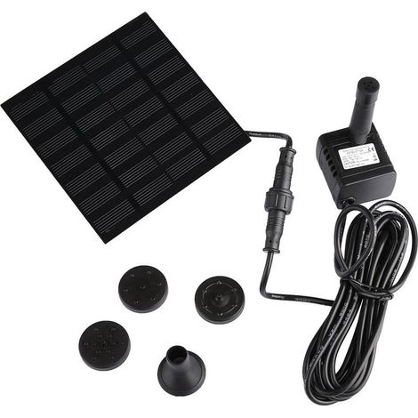 Pompe Solaire Améliorée Miniature 7V Pompe Solaire Fontaine de Jardin Bassin pour Hauteur Cycle de L'eau étang Fontaine d'eau Maximale 95cm (1/5)