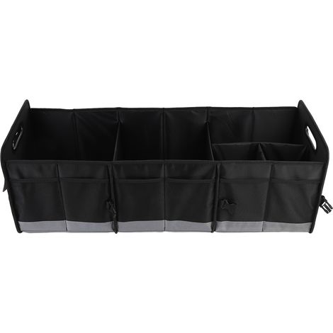 Organisateur de coffre 95L grande capacité 600D tissu Oxford multi-compartiments pliable imperméabilisation boîte de rangement de chargement étendue avec poignées (1/5)