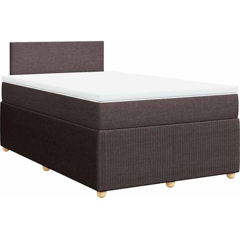Maison Exclusive - Giroletto a Molle con Materasso Marrone Scuro 120x200cm Tessuto