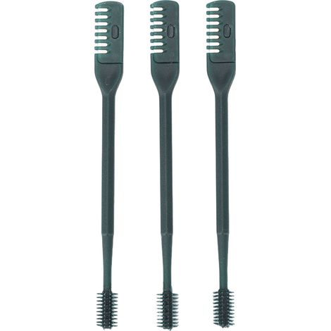 Lot de 3 tondeuses à poils de nez manuelles à double tête, pour un nettoyage en toute sécurité des narines. Couteau à poils de nez vert foncé. (1/5)
