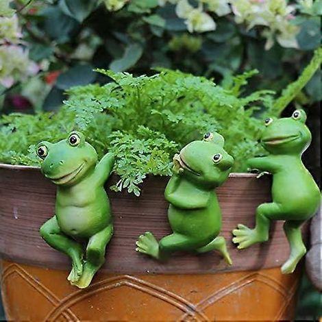 Grenouilles grimpantes, ensemble de 3 statues de grenouilles à suspendre dans un vase (1/4)