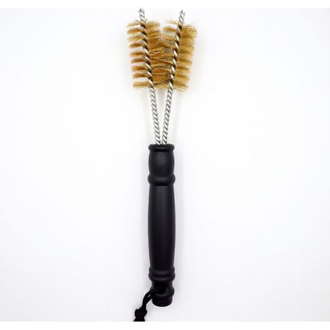 Brosse de nettoyage barbecue en fil de cuivre à double tête, petite taille (1/5)