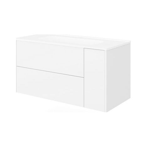 BASE SOSPESA MOBILE BAGNO CON LAVABO MOD. TRIO Misura: cm 81x46 Rovere oro (1/2)