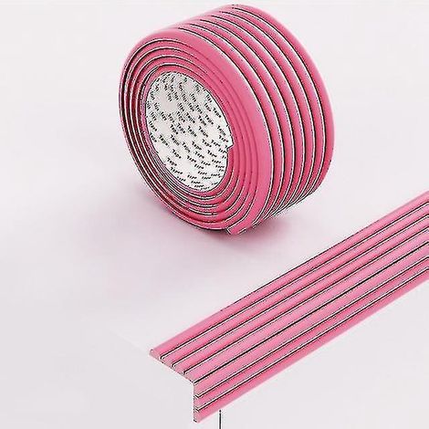 Bande de protection de sécurité pour bébé de 2 m, protège les bords de table et de bureau, protège les coins de meubles, sécurité enfant, rose foncé (1/5)