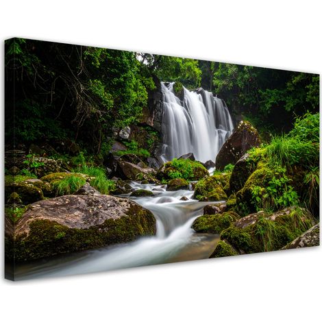 Stampe su Tela, Paesaggio cascata montagne natura, 80x40 (1/5)