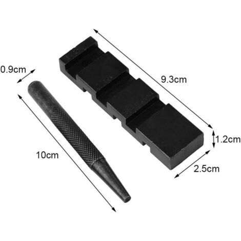 Kit de réparation professionnel pour chaînes de tronçonneuse, comprenant un poinçon, un dérive-chaîne et une scie de poche. (1/3)