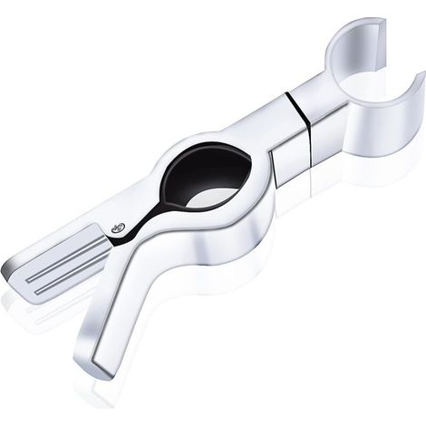 Support de Douche à Main Remplaçable, Support de Pommeau de Douche 18-25mm, Support de Douche Réglable en Métal, Support Douchette, pour Douchette ou Pommeau de Douche, Chromé, Sans Perçage, Argent