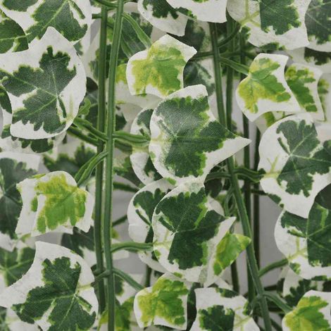 Buisson de lierre artificiel plante décorative tiges plastique vert 90 cm lot de 2 (1/2)