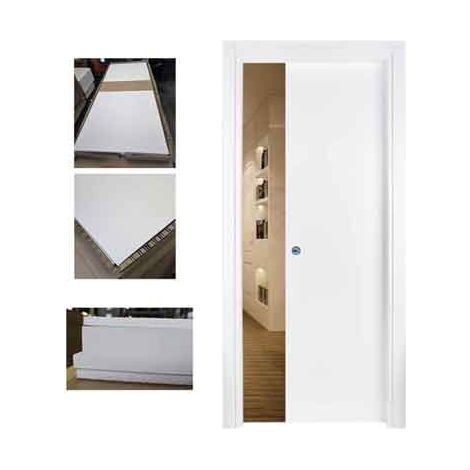 PORTA SCORREVOLE REVERSIBILE BIANCO EFFETTO LISCIO 700x2100h