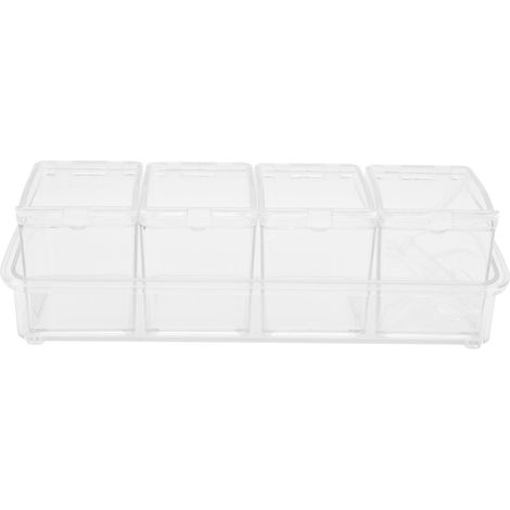 Gewürzaufbewahrungsbox, Gewürztöpfe, Aufbewahrungsbehälter, Gewürzglas mit Deckel und Löffel für Salz und Mononatriumsalz (1/5)