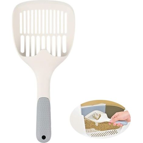 Pelle à litière pour chat, pelle à litière pour animaux de compagnie, pelle à litière pour chat, en plastique PP durable avec poignée, outil de nettoyage pour animaux de compagnie (1/5)