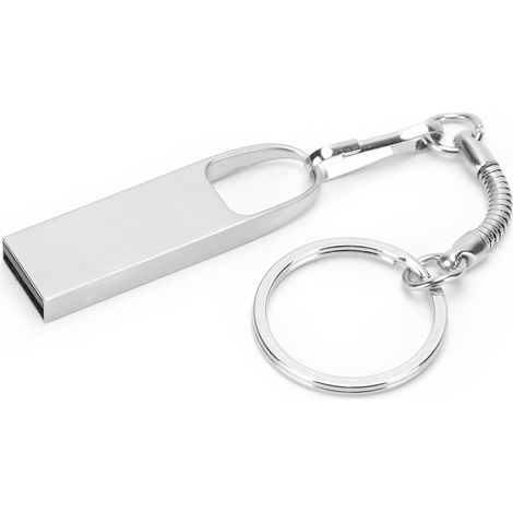 Clé USB Métallique Mini Portable 64 Go Argent - Mémoire Flash USB 2.0 pour Ordinateur CW10472