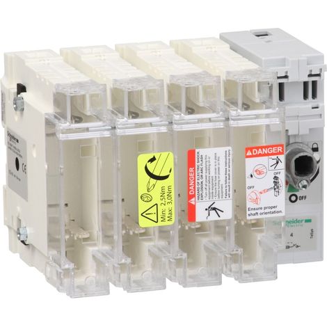 Interruptor seccional FUSIBLE 4X 63A de la marca FUSIBLES, 63A, 4 polos.
