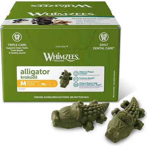 Whimzees Alligator M snack dentali naturali per cani