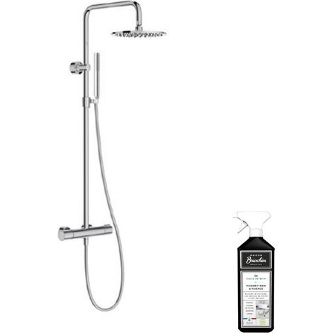 Colonne de douche thermostatique JACOB DELAFON Toobi + nettoyant Briochin (1/3)