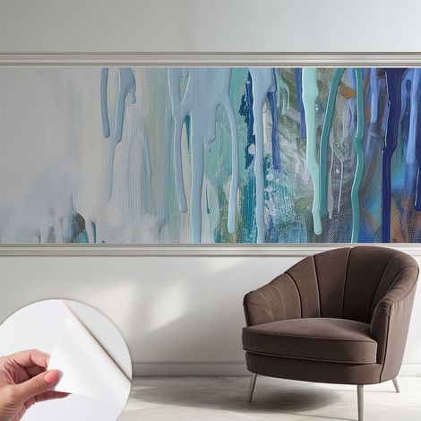Papier peint autocollant adhésif avec imprimé motifs uniques apparence moderne Cascades bleues 250x104 cm (1/5)