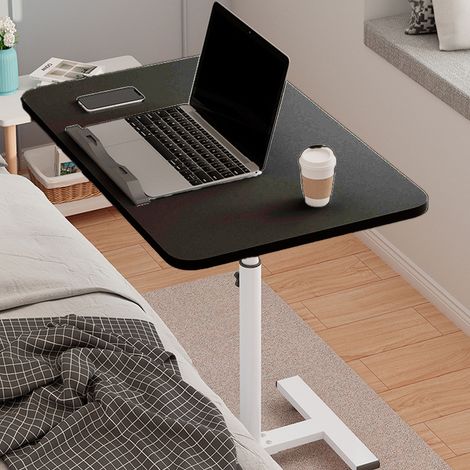 Chariot mobile pour ordinateur portable, rotation à 360°, pour bureau à domicile, noir (1/5)