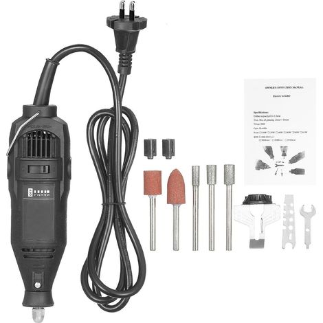 Tragbarer Kettenschärfer für Handsägen, elektrische Schleifmaschinen, Elektrowerkzeuge, Schärfset – EU-Stecker – Schwarz