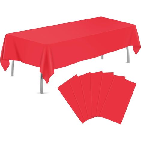 6 nappes jetables, 137 x 274 cm, imperméables, pour fêtes et événements (1/5)