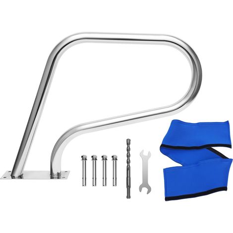 HAUTOUR Main courante de piscine en acier inoxydable - Barre d'appui pour piscine - Charge maximale : 120 kg - pour Entrée et Sortie de Piscine Domestique et Commerciale (1/5)