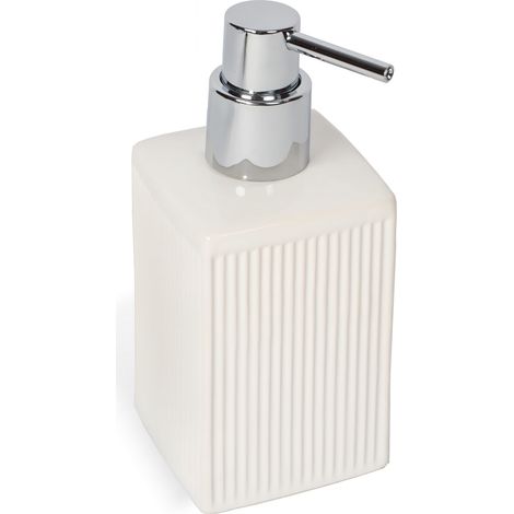 Distributeur de savon à poser blanc en céramique mod. Zoe (1/3)