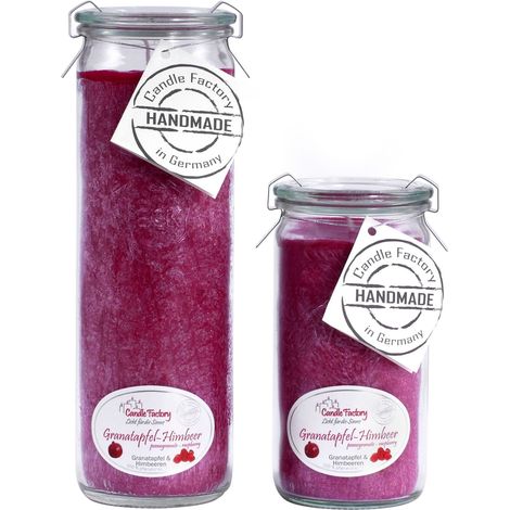 Candle Factory Kerzen-Set Granatapfel Himbeer Big + Mini Jumbo Duftkerze (1/5)