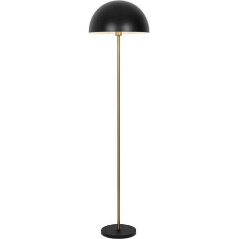 Lámpara de pie modelo Marnau acabado negro/cuero, 166cm(alto) 40cm(ancho) 40cm(largo). (1/2)