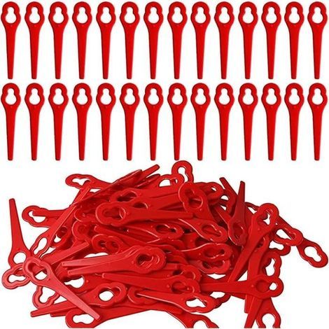 Replacement plastic blades for lawn mower and trimmer - White - No (1/4)