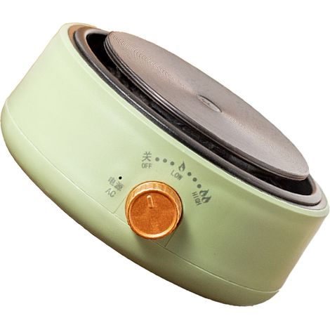 Cuisinière électrique multifonctionnelle mini, anti-surchauffe, chauffe rapide, idéale pour le bureau et la maison (prise CN, 220 V, vert matcha). (1/5)