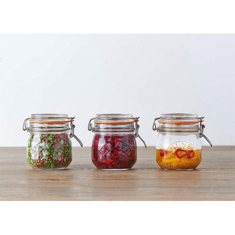 Bocal de rangement - - KLR0025.490VCLR - Verre - 0,5L - Ouverture à levier en inox (1/4)