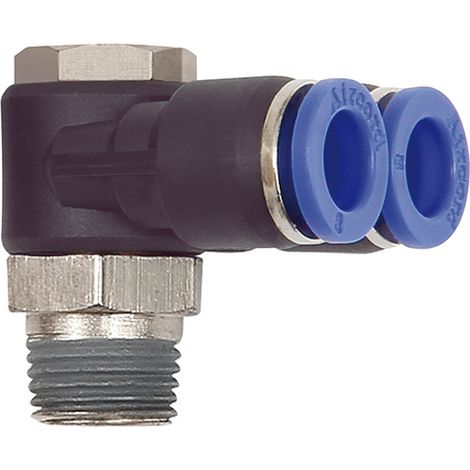 Riegler Y-Winkelsteckverschraubung »Blaue Serie«, drehbar, R 1/4 a. Ø 8mm (1/3)